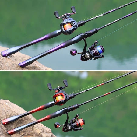 Vara De Pesca Sougayilang 1,8m Em Fibra De Carbono 2 Seções Para Fiação E Fundição