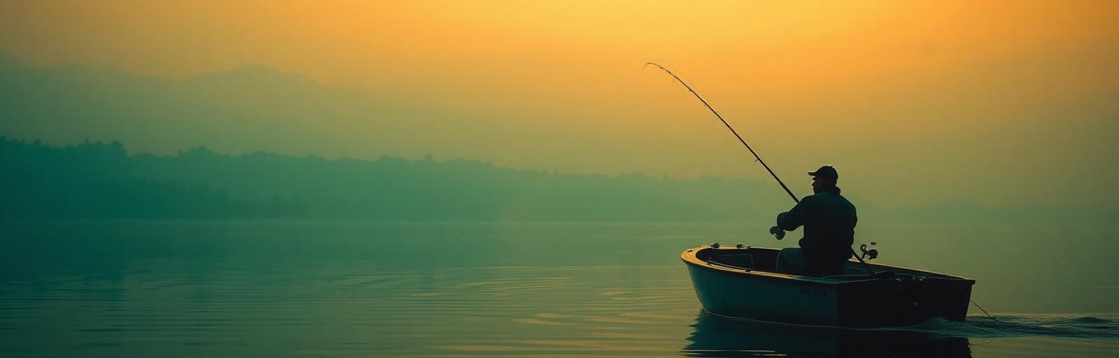 Carretilha Pesca Alfa em uso na água