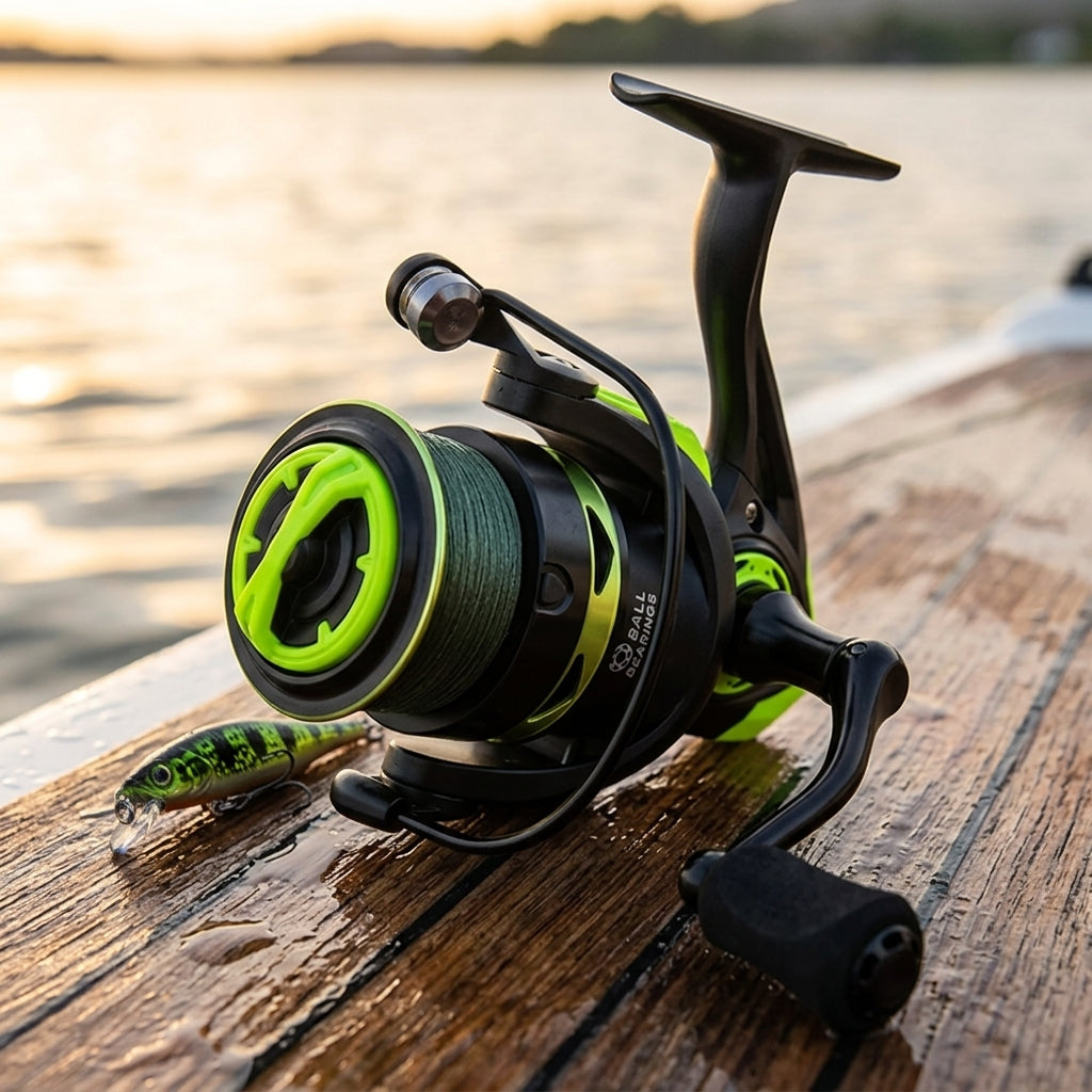 Molinete De Pesca 1000 A 7000 5.2:1 Drag 10kg Com Cabo EVA