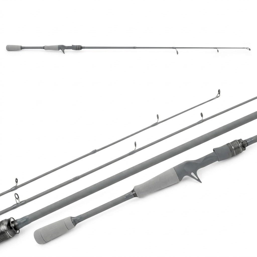 Vara De Pesca Para Carretilha 1,80m / 1,65m 8-17lbs 2 Partes Com Alça De Arma